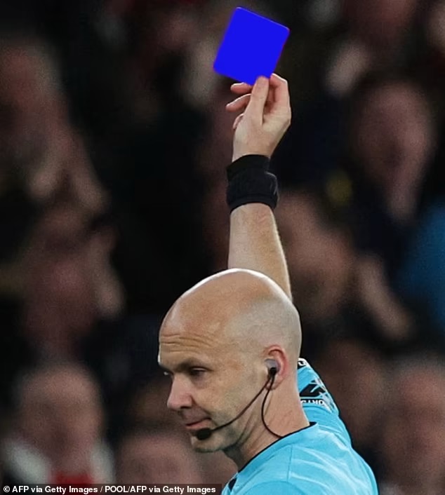 Football to introduce BLUE cards as 10-minute sin-bins set to be ...